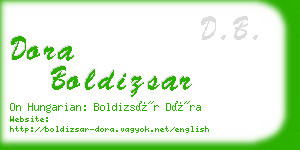 dora boldizsar business card